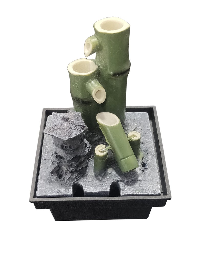 GTC® Designer Polyresin Tabletop Decorative Home Decor Water Fountain Waterfall Showpiece for Home Outdoor Garden Decoration House (G 9071) - Image 2