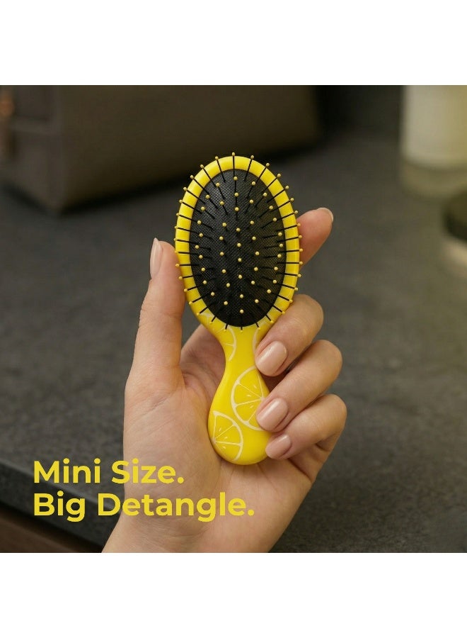 Glitters Lemon Zest Detangler Hairbrush - Gentle Detangling with Anti-Static Scratch Finish - Image 2