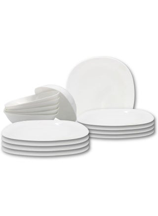 12-Piece Opalware Dinner Set With 4X 29 Cm Dinner Plate, 4X 22 Cm Desert Plate, 4 X 13 Cm Bowl, Serves 4, White - pzsku/Z2C4A7F5F278F3347D311Z/45/1745411070/2a65f53e-5b2d-44be-9616-66264d2ee1f5