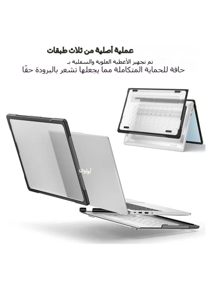 Shockproof Dual Layer Laptop Hard Case for Huawei MateBook D14 2024, Durable TPU Frame, Heavy Duty Protection - Image 2