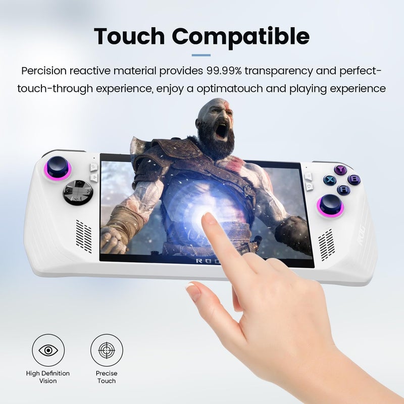 sarlar Screen Protector for ASUS ROG Ally [7 Inch] Display 3 Pack Tempered Glass Film, Ultra HD, 9H Hardness, Scratch Resistant, Case Friendly - Image 4