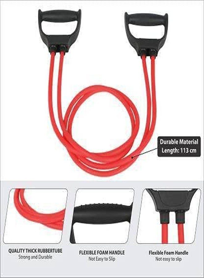 CONSONANTIAM Plastic Single Resistance Tube Exercise Bands for Stretching Workout and Toning for Men and Women (Multicolor) - Image 3