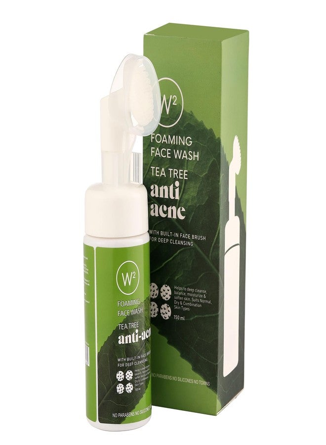 دبليو2 غسول الوجه الرغوي بزيت شجرة الشاي من W2 للرجال والنساء | تنظيف عميق للمسام، يتحكم في إفراز الزيوت، يزيل الأوساخ والشوائب | يمنح البشرة إشراقة ويحسن ملمسها | 150 مل - Image 1