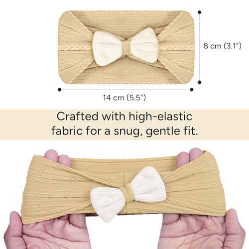 NINTARABABY Nintara Baby Hairband – Buttery-Soft, Stretchable & Lightweight Headband Accessory for Newborns, Infants & Girls, Gentle on Delicate Skin, Ideal Gift for Baby Showers (5.5" x 3.1") - Image 4
