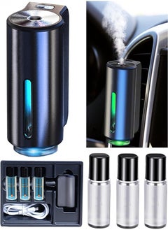0TO1 TECH Car Air Freshener Rechargeable Car Fragrance Diffuser 3 Level Adjustable Smart Car Diffuser 3 Bottles of Cologne  - Image 1