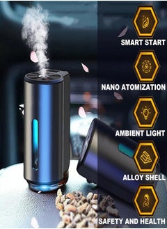 0TO1 TECH Car Air Freshener Rechargeable Car Fragrance Diffuser 3 Level Adjustable Smart Car Diffuser 3 Bottles of Cologne  - Image 2