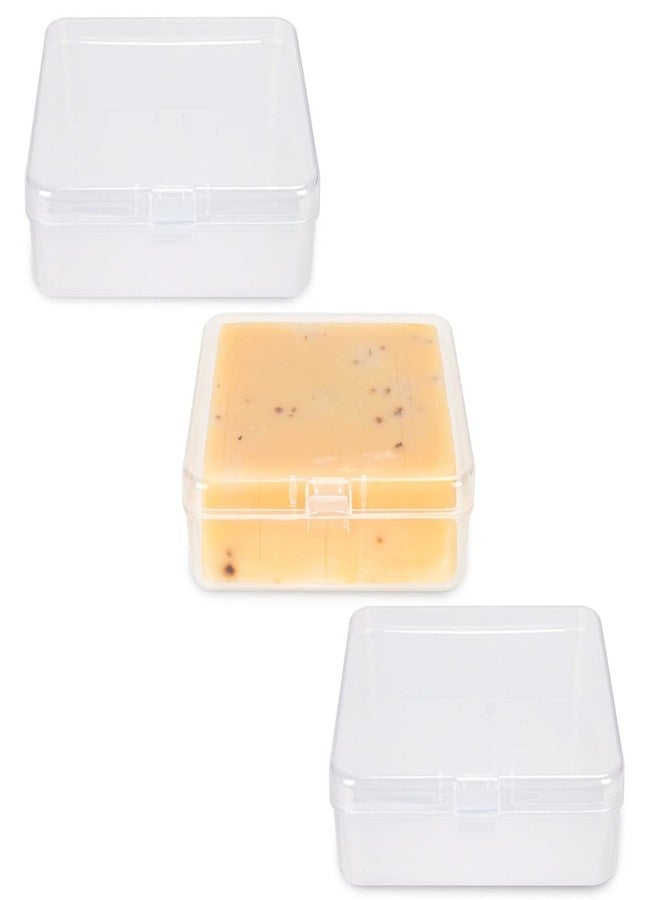 Elimeta Travel Soap Container Square, Soap Box Holder Portable Storage Rack for Camping Shower Gym Outdoor Hiking Bathroom Square Soap Dish Elimeta (3, Clear) - Image 5