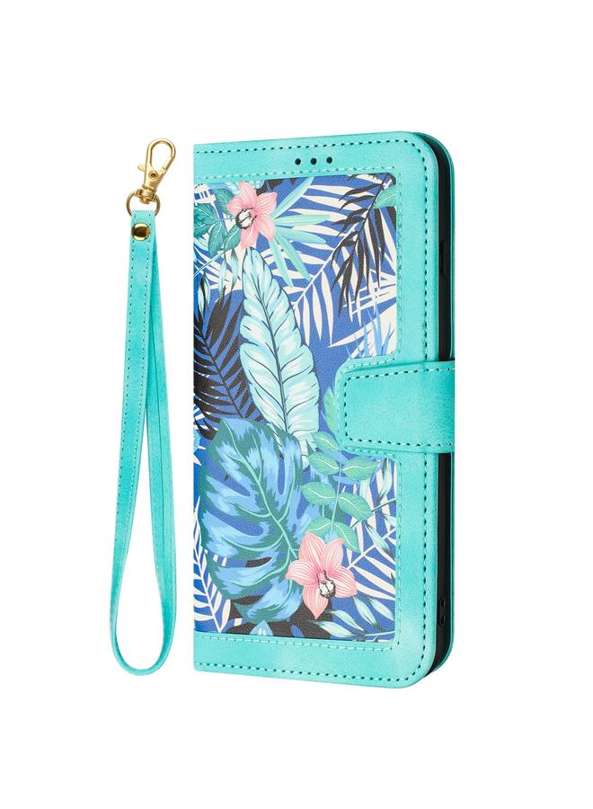 erorex Case For Redmi Note 14 Pro 5G Floral Pattern Leather Phone Case with Lanyard - Image 2