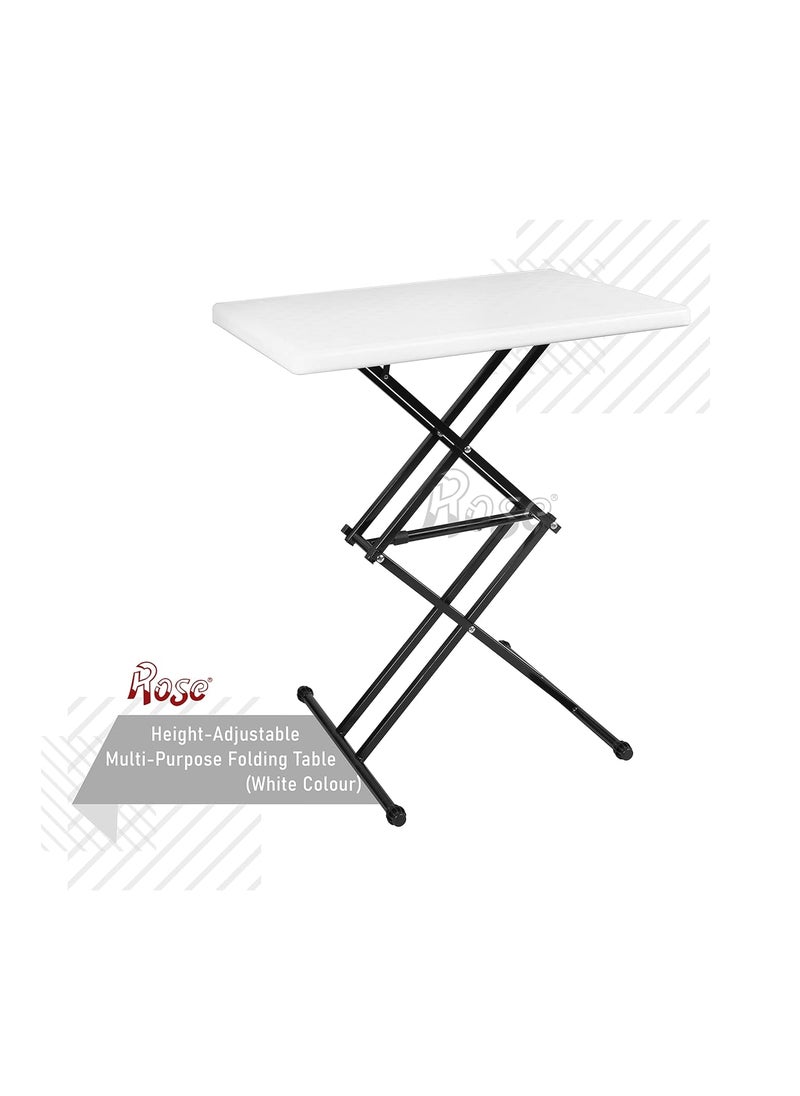 Rose Rose MultiPurpose Laptop Table Study TableAdjustable Height Portable Ideal for Work from Home Kids DIY Table White  - Image 3