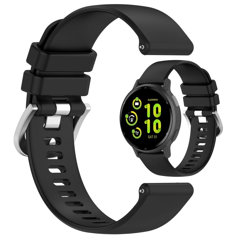 LOKEKE Replacement Silicone Wristband Compatible with Garmin Approach S50/Vivoactive 6, 20mm Quick Release Strap - Image 2