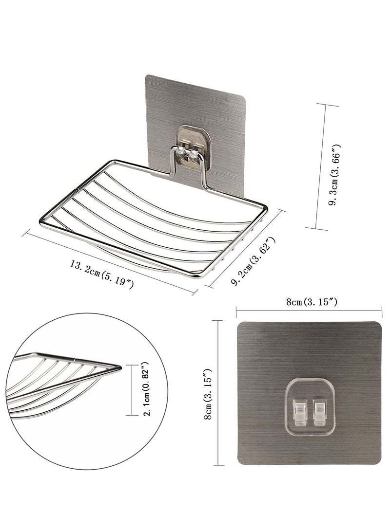 Self-Adhesive Wall-Mounted Soap Dish Holder, Keeps Soap Dry and Odor-Free, Easy to Clean with Strong Suction Cup, Space-Saving Storage Rack for Kitchen and Bathroom Shower - Image 3