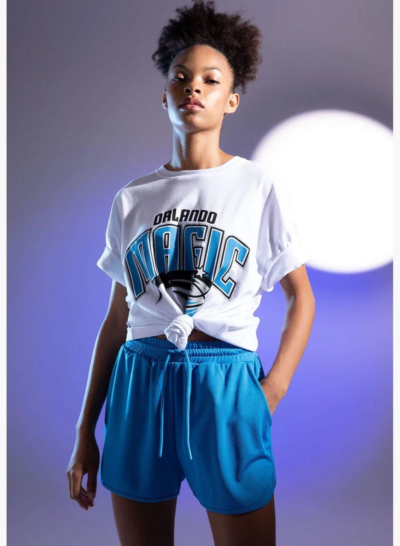 DeFacto Woman NBA Orlando Magic Licenced Oversize Fit C Neck Knitted Short Sleeve T-Shirt