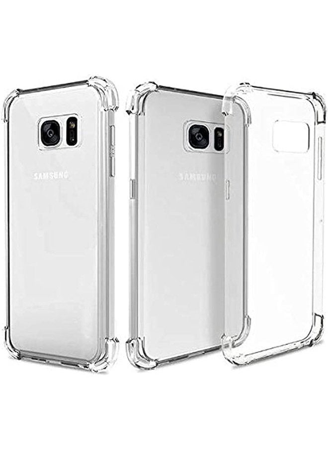 Generic - Samsung S7 Edge cover, anti-shock, strong anti-fall protection, with protection screen, transparent reinforced silicone - Image 1