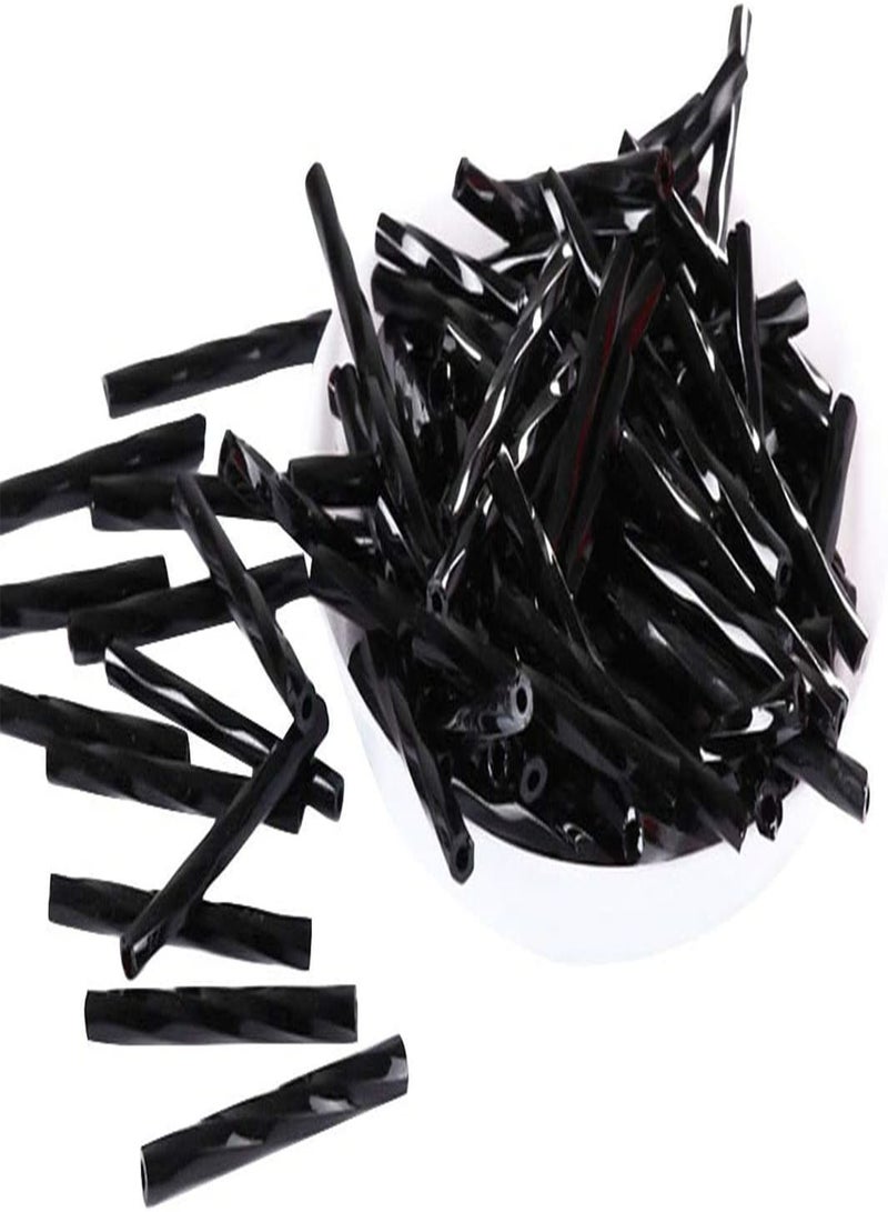 GGOOT Tube Bead Making Women DIY Garment Sewing Accessories 2.5mm25mm Twist Bugles 0/8 Glass Tube Seed Beads for Jewelry - (Color: Black) - Image 4