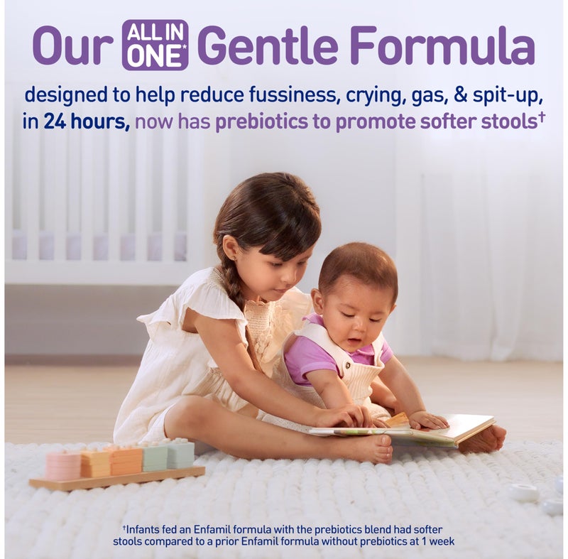 Enfamil NeuroPro Gentlease Baby Formula, Brain Building DHA, HuMO6 Immune Blend, Designed to Reduce Fussiness, Crying, Gas & Spit-up in 24 Hrs, has Prebiotics to Promote Softer Stools, Baby Milk, 30.4 Oz Refill - Image 2