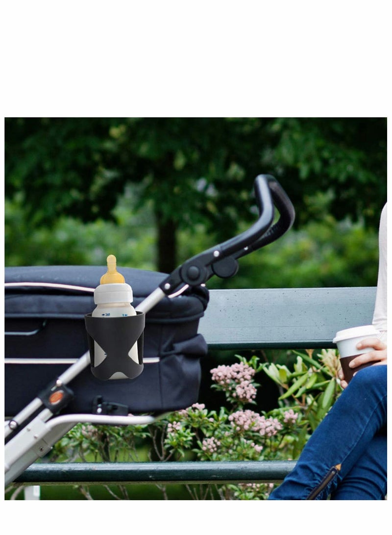 Universal Cup Holder, pram Cup Holder, Large Caliber Designed Cup Holder, 360 Degrees Universal Rotation Bottle Holder for Stroller, Pushchair,Wheelchair, Walker - Image 4