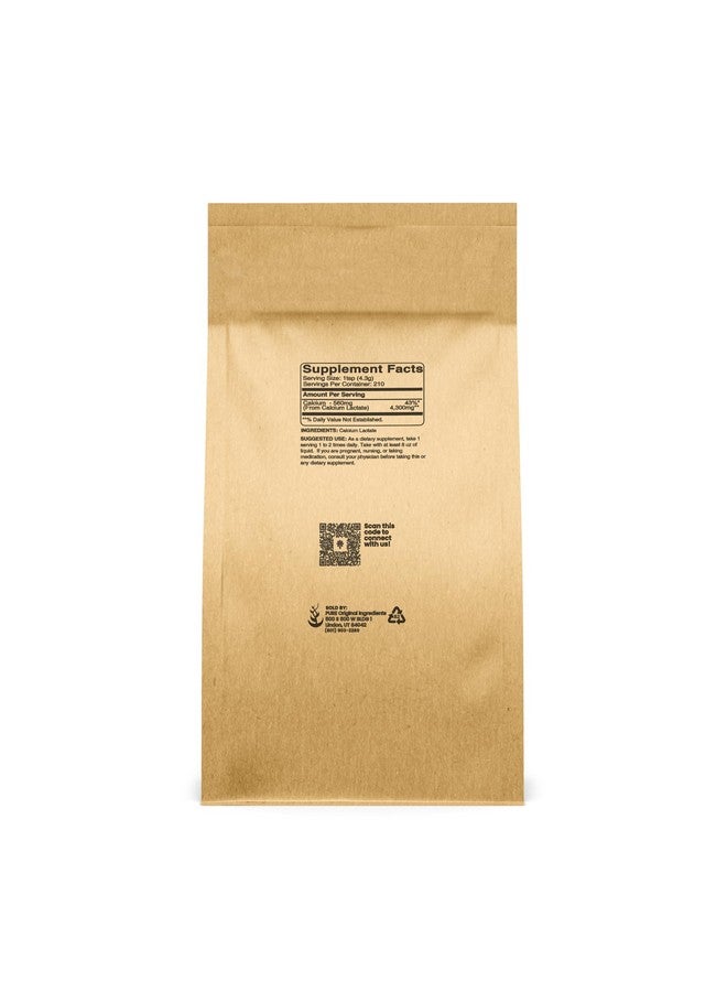 PURE ORIGINAL INGREDIENTS Pure Original Ingredients Calcium Lactate (2 lb) Calcium Supplement, Electrolyte - Image 2