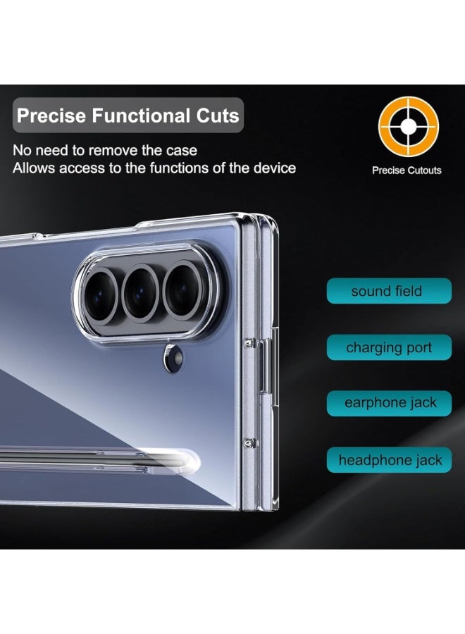 for Samsung Galaxy Z Fold 8 Ultra Case, with Stylus Pen, Built-in Screen Protector & S Pen Holder, Transparent - Image 5