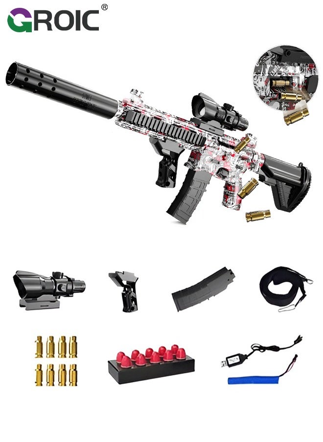 GROIC Toy Gun Light and Soft Bullets Education Toy,Blaster Gun M416,Double Mirror Effect Toy Guns,DIY Toy with Rich Accessories ,Shooting Games Toys for Kids, Kids Holiday Birthday Gifts  - Image 1