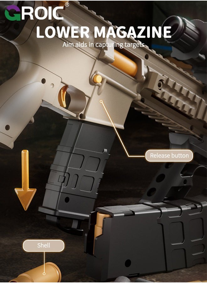 GROIC Toy Gun Light and Soft Bullets Education Toy,Blaster Gun M416,Double Mirror Effect Toy Guns,DIY Toy with Rich Accessories ,Shooting Games Toys for Kids, Kids Holiday Birthday Gifts  - Image 4