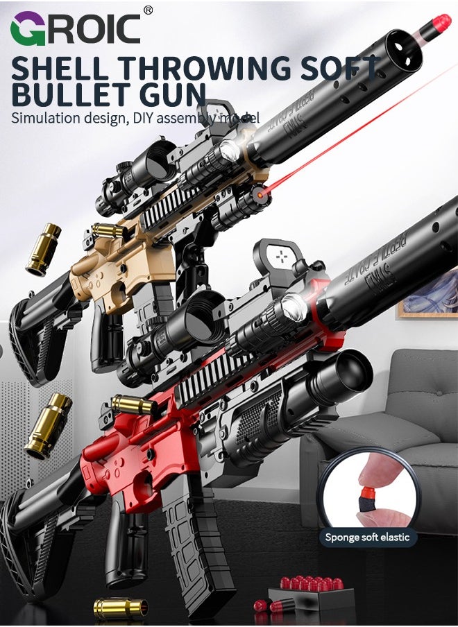GROIC Toy Gun Light and Soft Bullets Education Toy,Blaster Gun M416,Double Mirror Effect Toy Guns,DIY Toy with Rich Accessories ,Shooting Games Toys for Kids, Kids Holiday Birthday Gifts  - Image 2