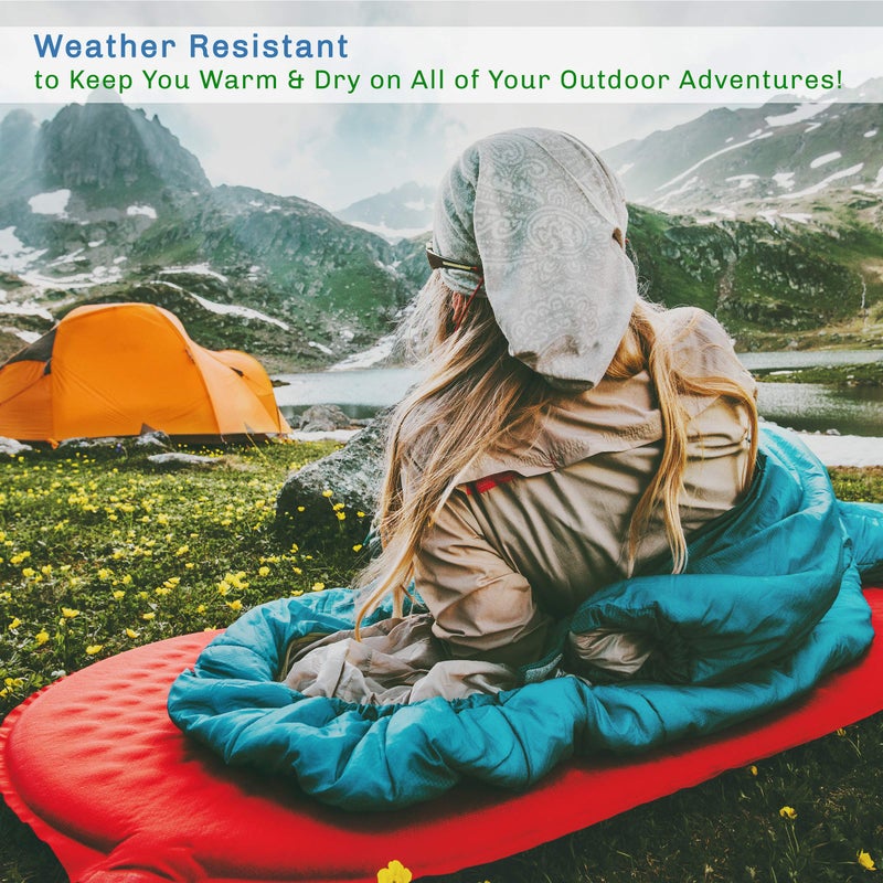 Wakeman Sleeping Bag - Lightweight Envelope-Style 32F Rated Outdoor Sleeping Bag with Hood and Carry Case for Backpacking, Camping and Hiking by Wakeman (Navy) - Image 5