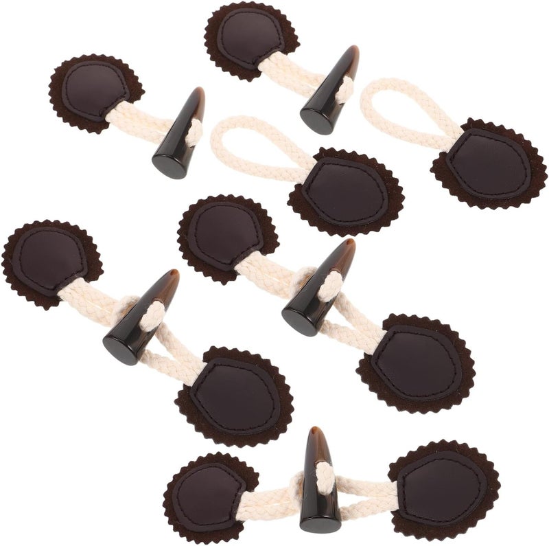 Luxshiny 6 Pairs Resin Horn Toggles Closures Sew-on Jacket Buttons for Coat Windbreaker Knitwear DIY Sewing Accessories - Image 1