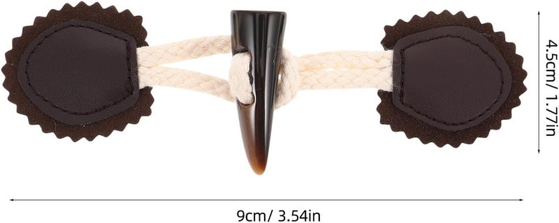 Luxshiny 6 Pairs Resin Horn Toggles Closures Sew-on Jacket Buttons for Coat Windbreaker Knitwear DIY Sewing Accessories - Image 2
