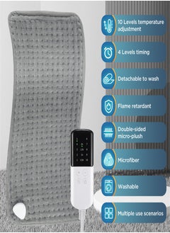 EzzySo New ten-speed therapy, electric heating belt, multi-function heating pad, waist heating pad, with LCD controller, electric heating pad, used to relieve menstrual back pain and cramps, machine washable  - Image 3
