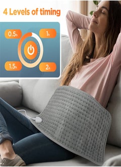 EzzySo New ten-speed therapy, electric heating belt, multi-function heating pad, waist heating pad, with LCD controller, electric heating pad, used to relieve menstrual back pain and cramps, machine washable  - Image 4
