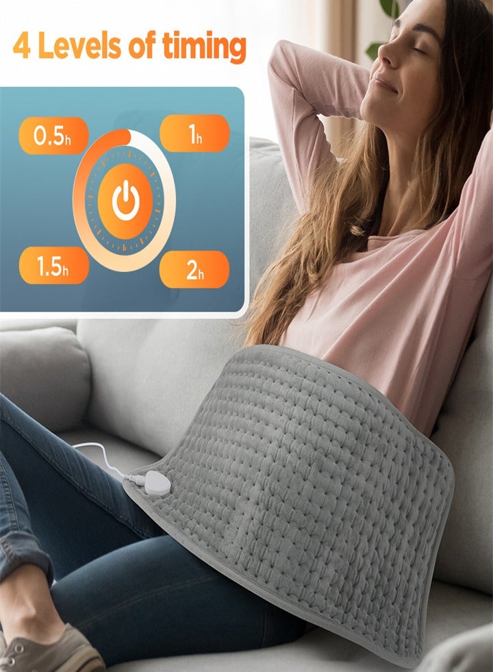 EzzySo New ten-speed therapy, electric heating belt, multi-function heating pad, waist heating pad, with LCD controller, electric heating pad, used to relieve menstrual back pain and cramps, machine washable - Image 4