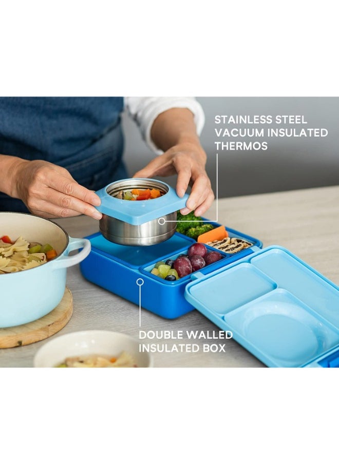 Omielife - OmieBox Kids Bento Box with Insulated Thermos-Blue Sky - Image 1