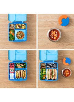 Omielife OmieBox Kids Bento Box with Insulated Thermos-Blue Sky  - Image 2