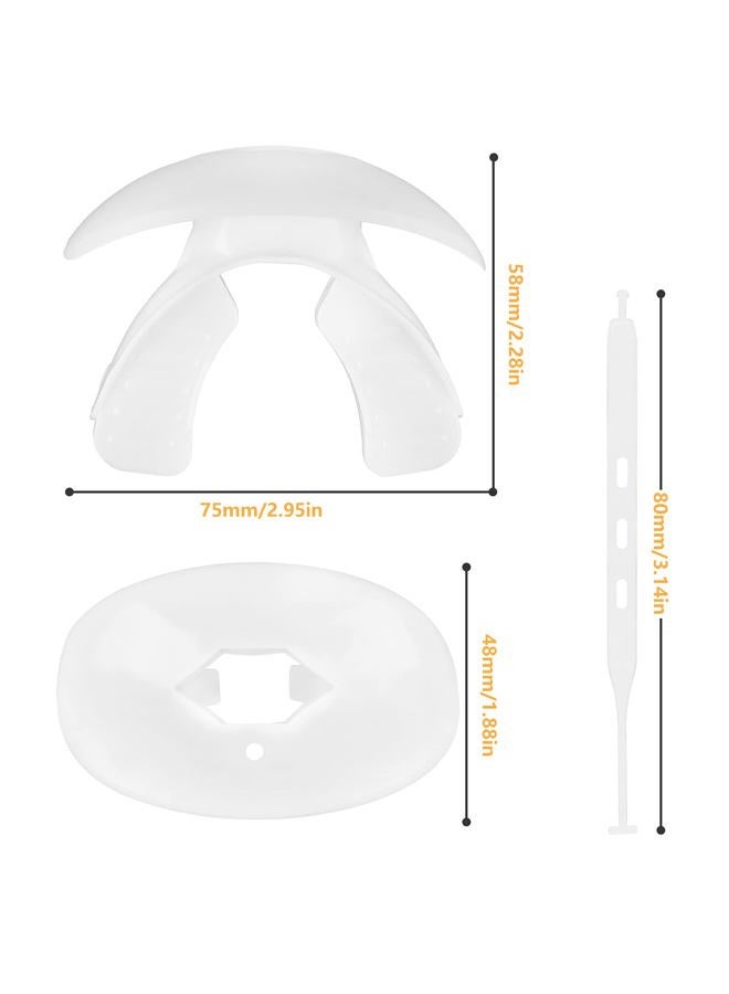 Number-One Mouth Guard Sports Lip Guard Protector, Food Grade TPR Adults and Youth Mouthguard Football Mouthpiece with Helmet Strap, Gum Shield for Boxing, Rugby, Hockey and Other Impact Sport (White) - Image 2