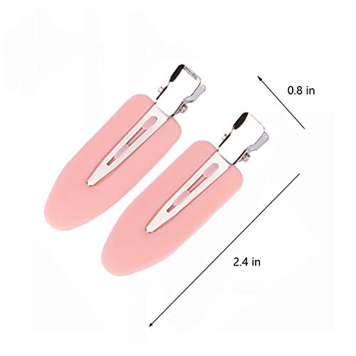 LUOTIVON 6 Pieces No Bend Hair Clips, No Crease Hair Clips for Women & Girls, Makeup Clips for Hairstyling (Black, Pink, White), Pack of 6 - Image 3