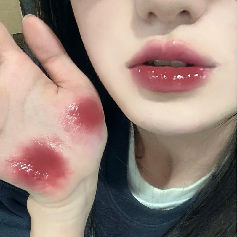 Gege Bear Gogo Bear Lens Diamond Mirror Lip Glaze Water Light Moisturizing Non-Stick Cup Plain Face White Lipstick - Image 4