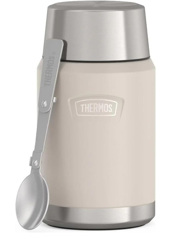 THERMOS ICON STAINLESS STEEL VACUUM INSULATED SANDSTONE JAR 710ML, IS3012SN, SOUP JAR, FOOD STORAGE CONTAINER, THERMAL FLASK FOR TRAVEL, FOOD JAR, LUNCH BOX - Image 1