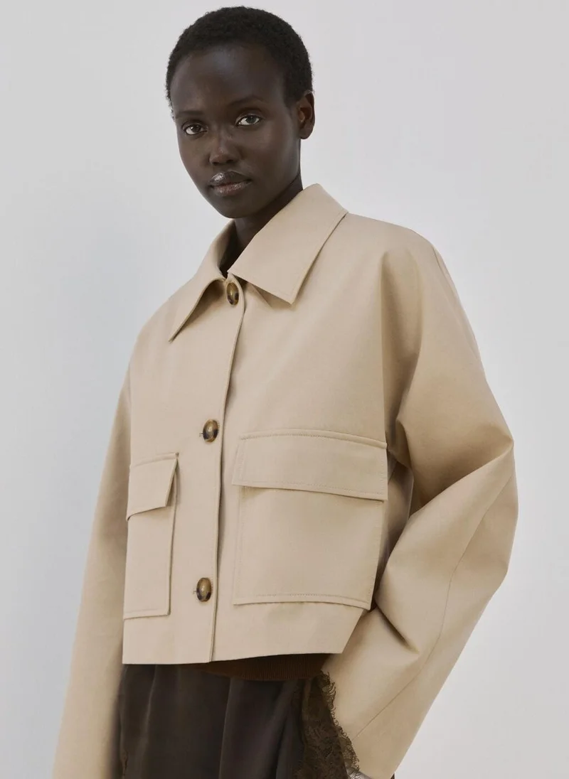 Mango  Cotton jacket with pockets for Women | Best Price UAE