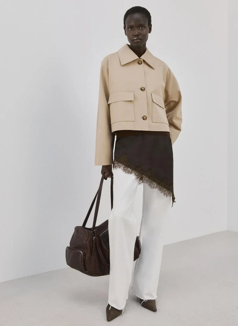 Mango  Cotton jacket with pockets for Women | Best Price UAE