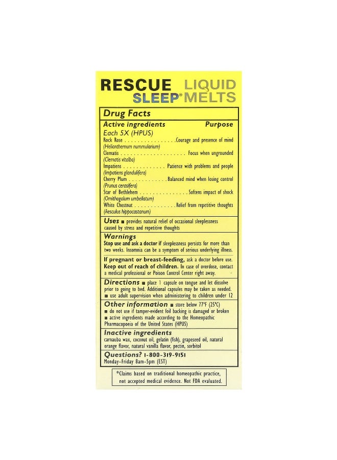 Bach, Rescue Sleep® Liquid Melts, 28 Capsules (Packaging may vary) - Image 2