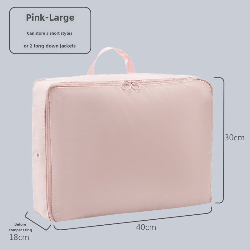 Large Down Jacket Compression Storage Bag Pink Large