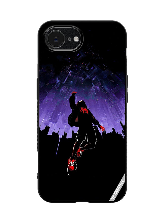 Protective Case Cover For Apple iPhone 16e Spiderman In Space Design Multicolour