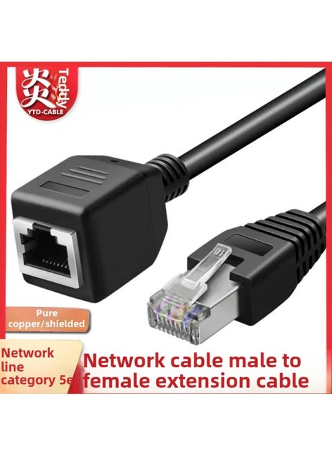 Network Cable Extension Line RJ45 Computer Broadband Extension Connector Category 5 Pure Copper Male To Female Network Extension Connector Line-Color:Right Bend-CAT5-Class 5 Network Cable Extension Line-Line Length:60cm