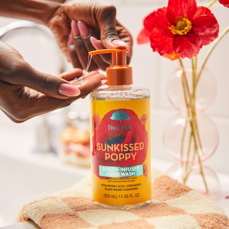 Tree Hut Sunkissed Poppy Serum Infused Hand Wash, Nourish & Hydrate Hands with Strengthening Skin Care, Long Lasting Scent, Cleanse & Lock in Moisture, 11 fl oz. - Image 2