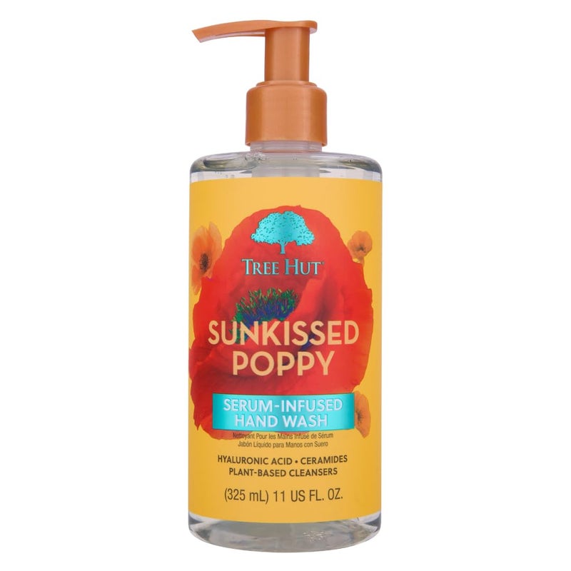 Tree Hut Sunkissed Poppy Serum Infused Hand Wash, Nourish & Hydrate Hands with Strengthening Skin Care, Long Lasting Scent, Cleanse & Lock in Moisture, 11 fl oz. - Image 1