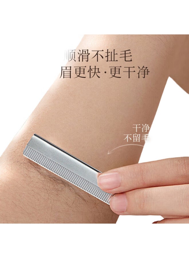 GOOOD Gudi New Stainless Steel Eyebrow Razor Blades For Beauty Salons (30 Pieces + Blade Holder), For Women'S Eyebrow Shaving And Men'S Eyebrow Trimming - Image 2