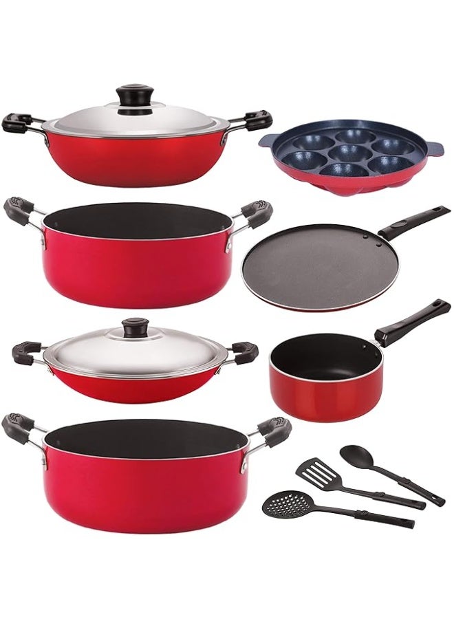 Nirlon Non-Toxic Oil Free Aluminium Non Stick Cookware Essential Set with Bakelite Handle - Image 1