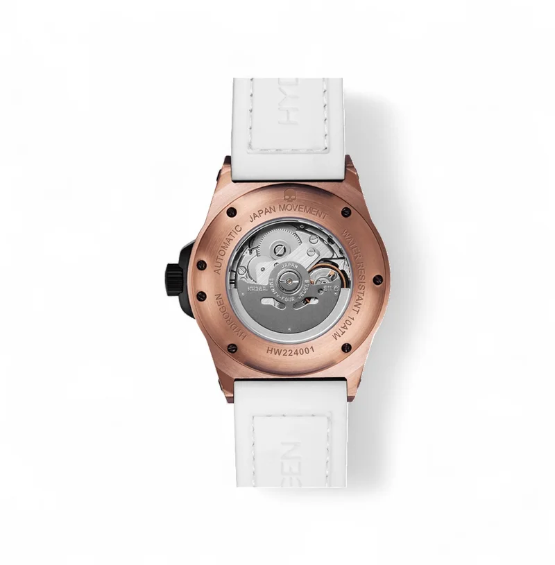 هيدروجين واتش ساعة هيدروجين أوتو أبيض وروز جولد