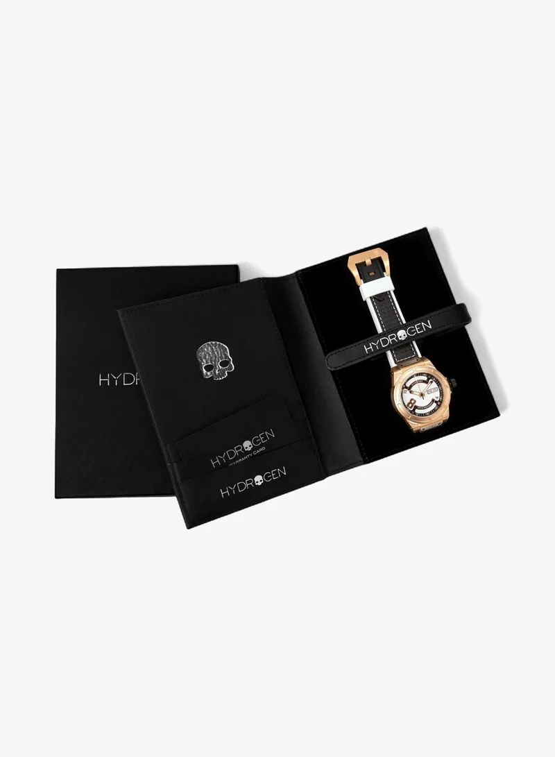 Hydrogen Watch Black/White Automatic Otto White-Rose Gold Watch  | Best Price UAE