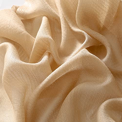 WINCESS.YU WINCESS YU Women Mulberry Silk Scarf Lightweight Embroidered Floral Shawl Wraps Beach Gauze Blanket Shawl for All Season - Image 5